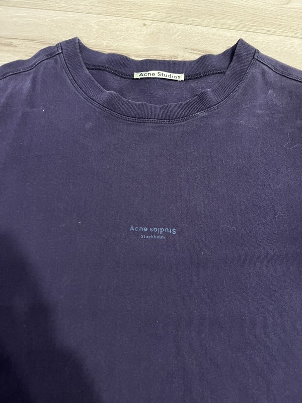 Acne Studios Unisex Shirt Faded Purple Size Large/XL Distressed Vintage Finish