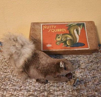 Vintage Jumping Squirrel Occupied Japan Original Box-Works!