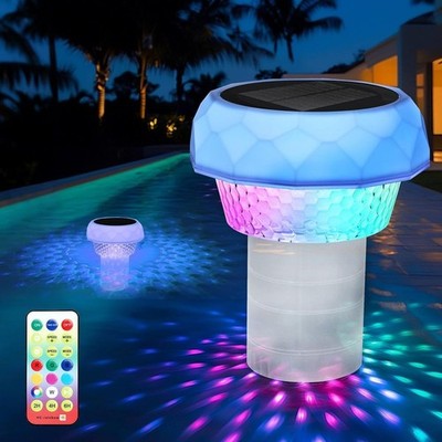 Schwimmender Tablettenbecher mit LED für Pools, Chlorspender, Schwimmer