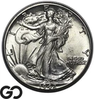 1942 Walking Liberty Half Dollar, Brilliant Uncirculated++