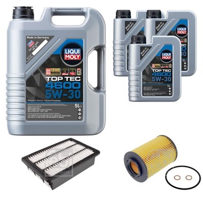 FEBI BILSTEIN Inspektionspaket 8L Liqui Moly Top Tec 4600 5W-30 für Hyundai