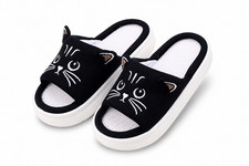 Women's Cat Cartoon Platform Slide Slippers EVA Non Slip Indoor House Sandals