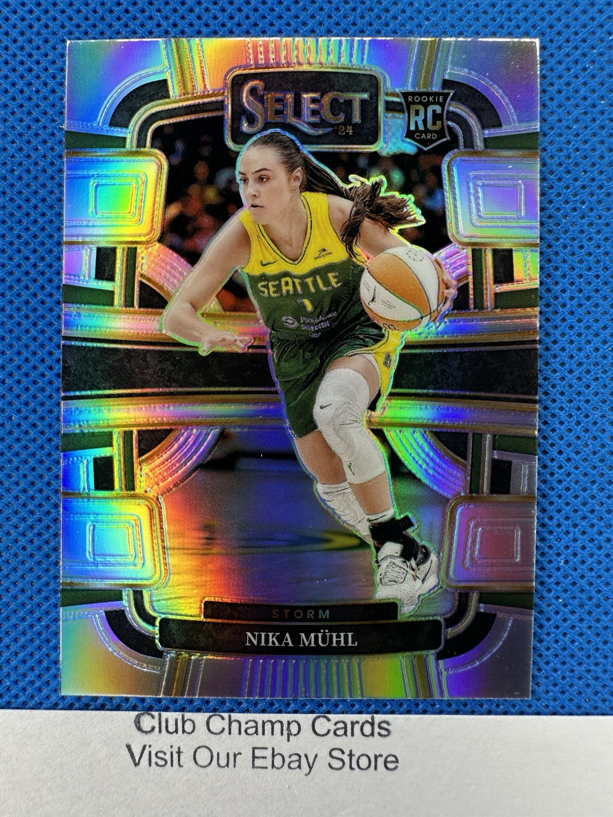 2024 #27 Nika Muhl Panini WNBA Select Concourse Silver Prizm RC Storm