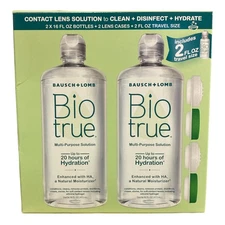 Biotrue Contact Lens Solution for Soft Contact Lenses (10 oz. 2 pk. + 2 oz.)