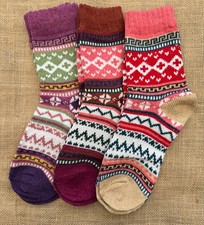 Thermal Warm Knitted Socks   3 Pairs   Wool Blend   Size 37  40