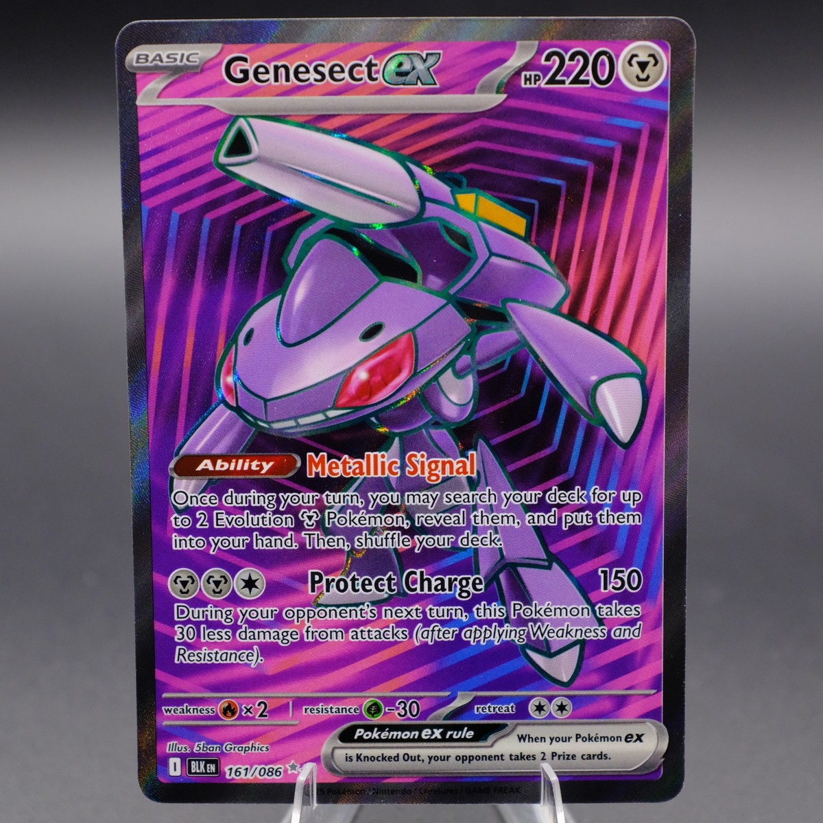 Genesect ex - 161/086 Ultra Rare SV: Black Bolt Pokemon TCG NM Genesect ex - 161/086 Ultra Rare SV: Black Bolt Pokemon TCG NM