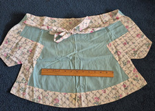 Vintage cotton Floral Rose Half Apron with pockets WAITRESS MAID ready to wear