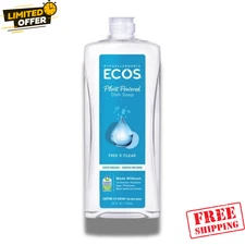 ECOS Dish Soap Free & Clear 25 oz Hypoallergenic Liquid Eco-Friendly USA
