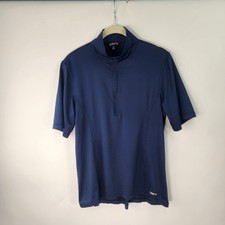 Kerrits Ice Fil Lite Riding Top Women's S Navy Blue Stretch UPF30 Equestrian