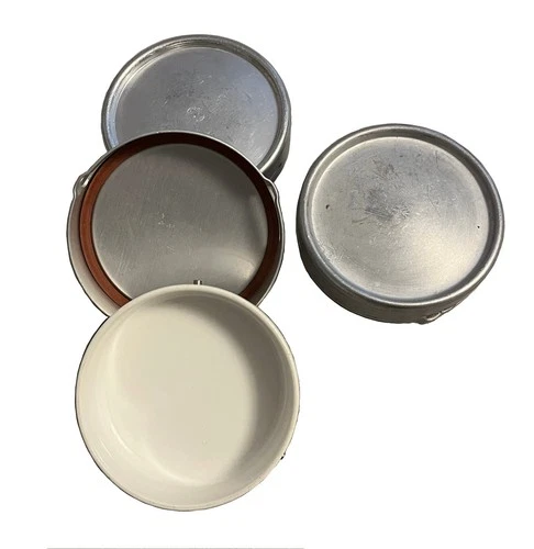 3/5 Pack Original German Army Butter Dish BW Tin Food Storage Container Aluminium