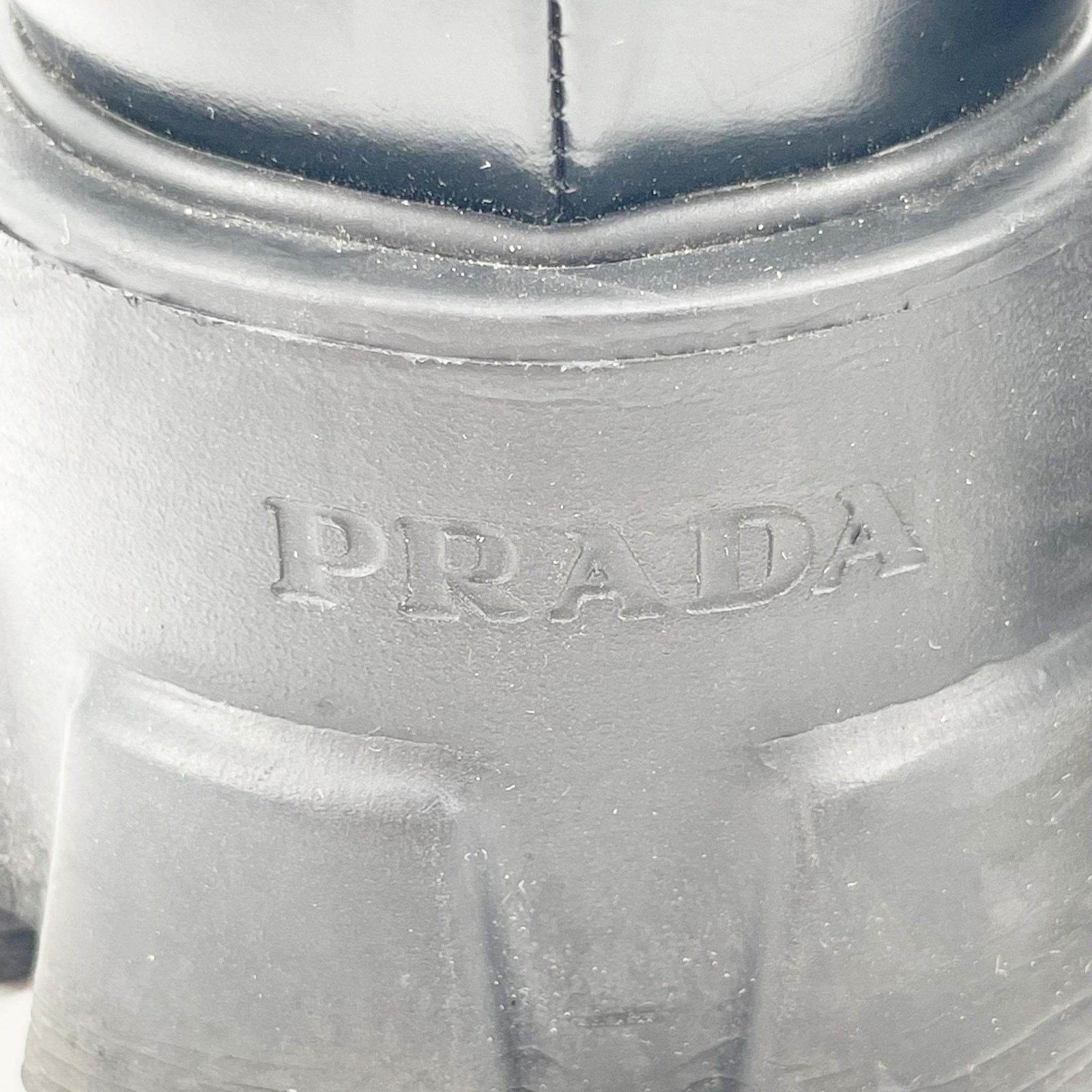 Prada Black Brushed Leather Lace Up Chunky Monolith Derby Oxford Loafer IT 39 thumbnail 11