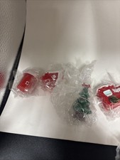 15pc Christmas Miniature Figurines Lot Resin Santa Snowman Reindeer DIY Crafts