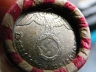 Wheat Cent Roll W/ 1943 SILVER DIME And NAZI Coin Showing on Ends