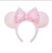 NEW 2025 Disney Parks Pink Minnie Mouse Icon Bow Fashion Ears Headband NWT