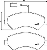 Bremsbelagsatz Scheibenbremse Hella Pagid 8DB 355 021-281 FüR CitroËN Ducato U9