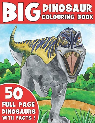THE BIG DINOSAUR COLOURING BOOK: Kids Colouring Book With Dinosaur Facts By Kin