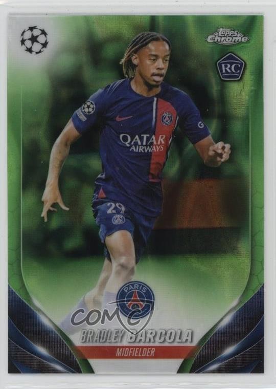2023-24 Topps Chrome UEFA Club Competitions Bradley Barcola #69 1jo8