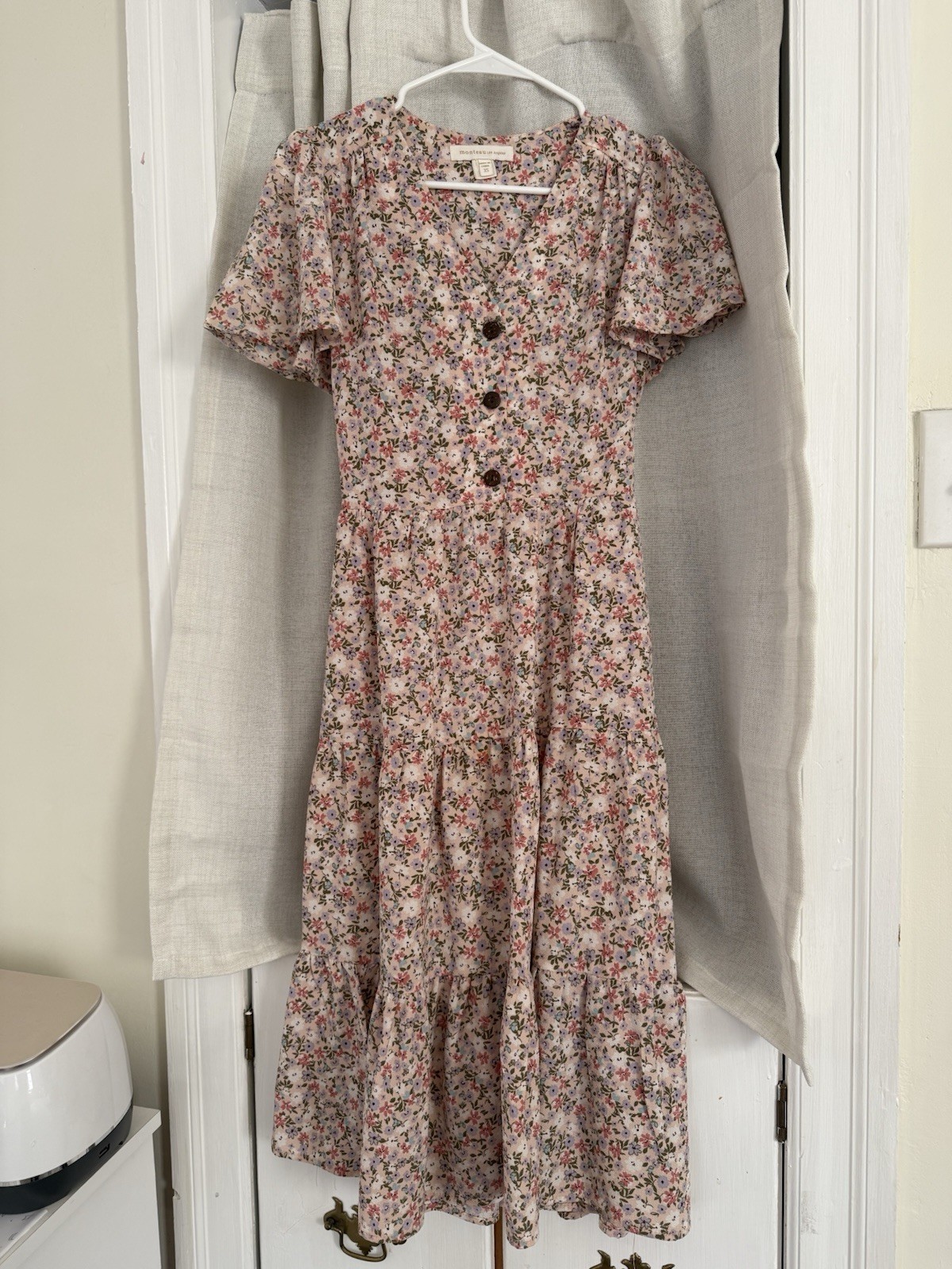 Women’s Pink Floral Midi Dress Size Small