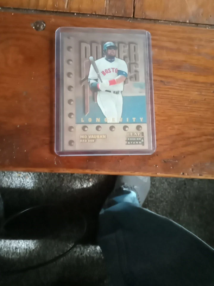 Tarjeta de béisbol de longevidad Mo Vaughn 1998 Leaf Rookies & Stars #138 #38/50 Super Ra Foto 2 de 4