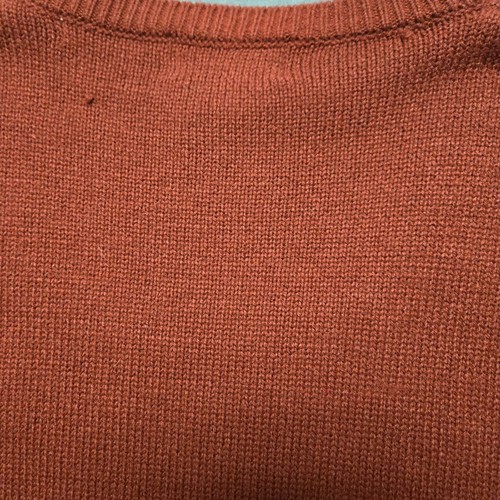 Vintage Maroon Burgundy XL Vintage Hand-Embroidered Striped Sweater Cottage Core - Picture 5 of 7