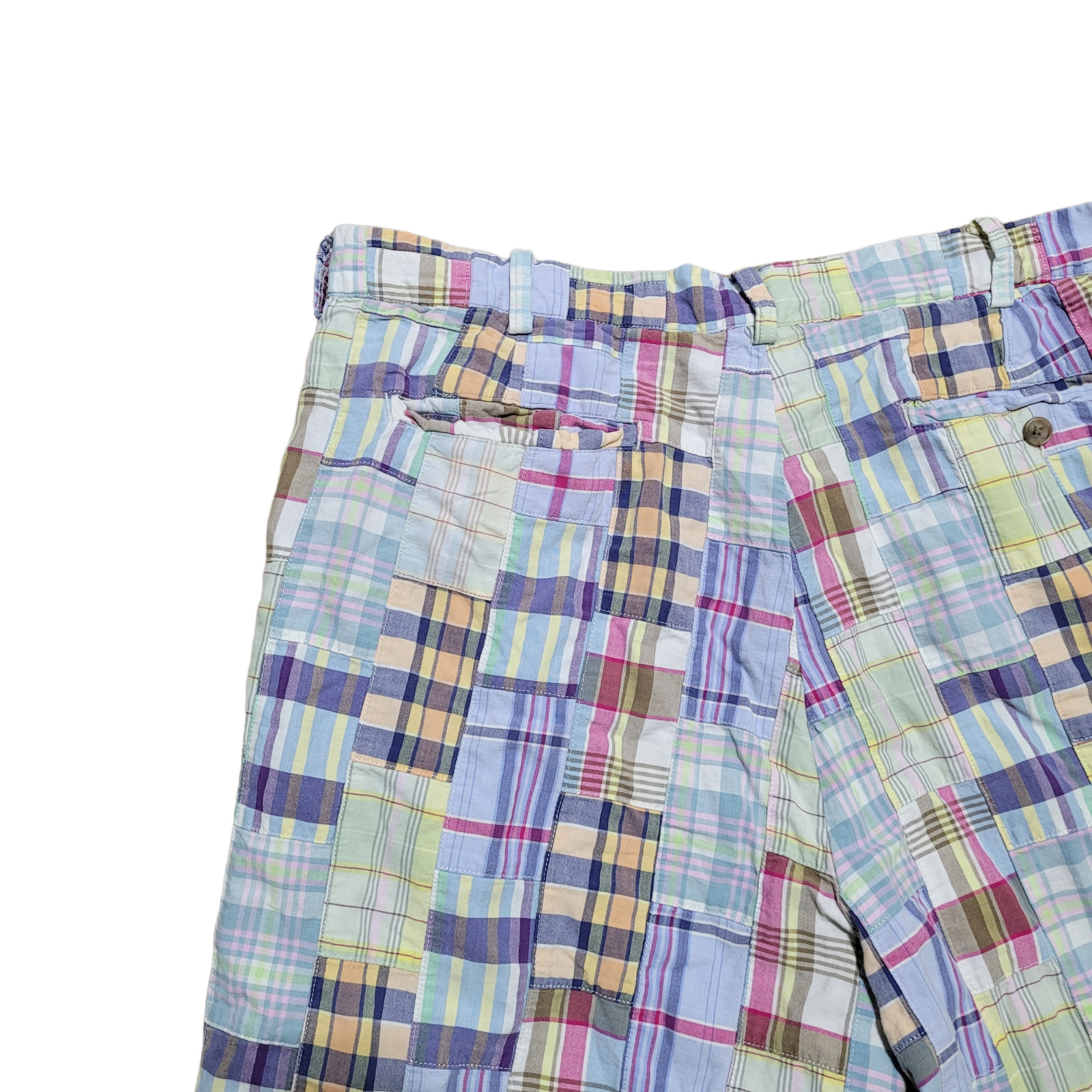 .Crew Patchwork Shorts 38 Men Multicolor Madras C… - image 15