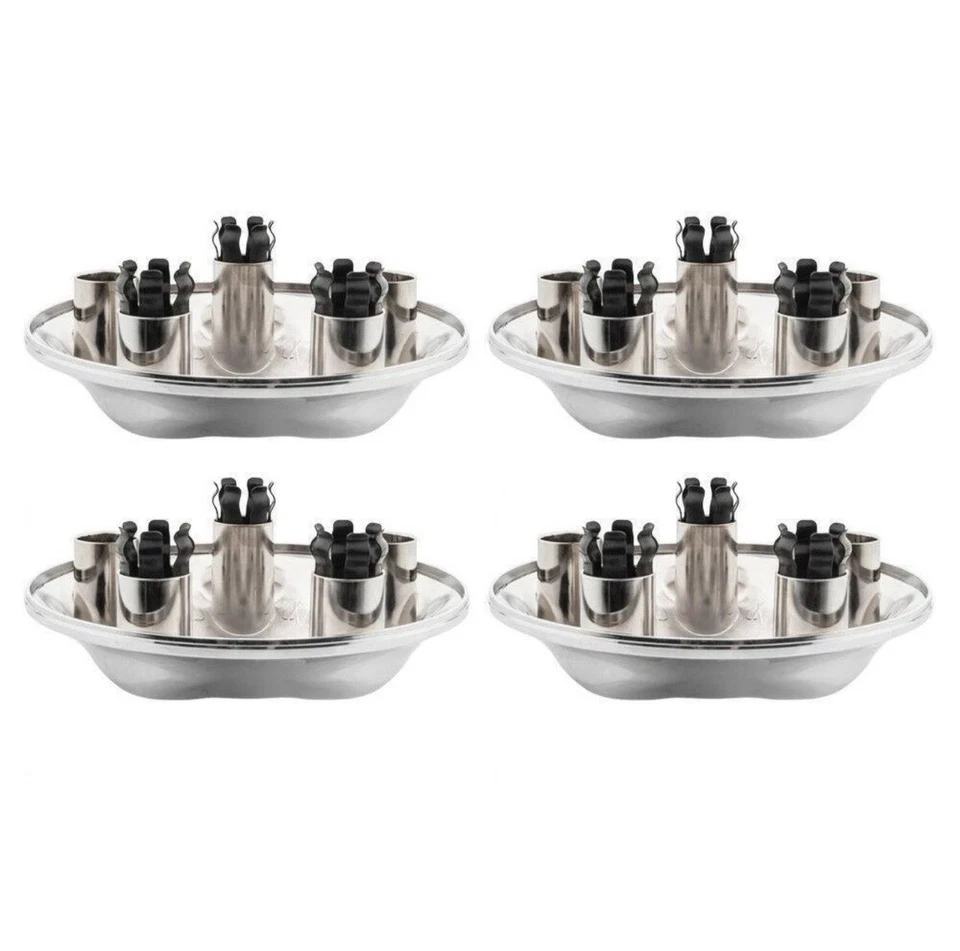 2000-2002 Ford Expedition F150 7.7" Chrome Wheel Center Hub Caps - Image 3 of 4