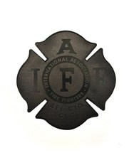 4โ BLACKOUT Reflective Union Made IAFF Decal, Official licensed Made in the USA.