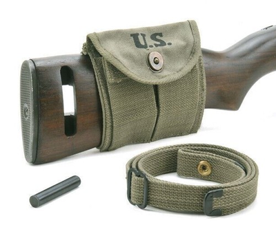 #ad USGI WW2 .30 M1 CARBINE SLING OILER amp; BUTTSTOCK POUCH OD Green Dated 1944 $29.99