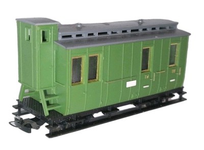 EGGER-BAHN - 2009 - H0e - Packwagen + 4. Klasse Abteil - grün  Sehr gut erhalten