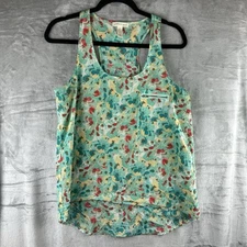 Ambiance Apparel Top Women’s M Multicolor Abstract Floral Print