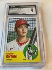 2022 Topps Archives Shohei Ohtani 1963 Topps Design #1 Card Angels Dodgers CGC 9