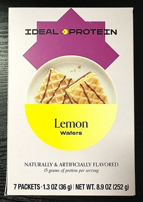 Ideal Protein Lemon Wafers 1 Box (7 Servings) BB 06/27 FREE SHIP