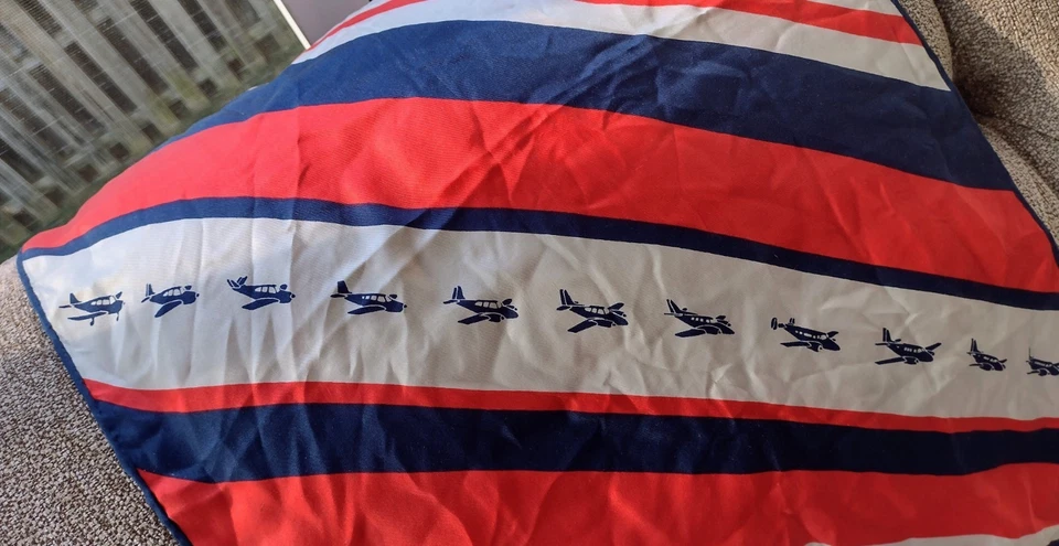 Beech Aircraft BEECHCRAFT long SILK SCARF made by Echo, About 64" x 15" - Image 4 of 4