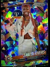 2025 Panini WNBA Prizm - Saniya Rivers #150 - Rookie Variation Cracked Ice (RC)