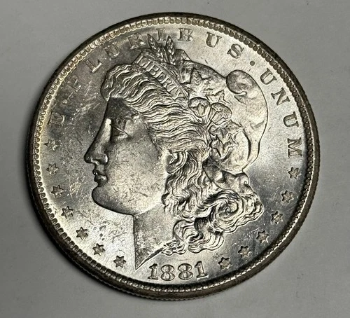 Mint State 1881-S Morgan Silver Dollar (all original) U.S. $1 Coin MS UNC