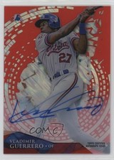 2014 Topps High Tek Red Storm Diffractor 9/10 Vladimir Guerrero Auto HOF b4d