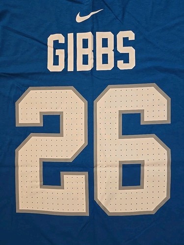 Nike NFL Detroit Lions Jahmyr Gibbs Jersey T-Shirt #26 Blue Logo Size M - Picture 7 of 8