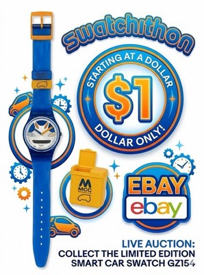 1997 Swatch GZ154 Smart Car Special Rare collectible Like & Bookmark Show NOW