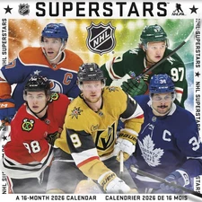Trends International,  NHL Superstars 2026 Wall Calendar, 12'' X 12'', 16-Month