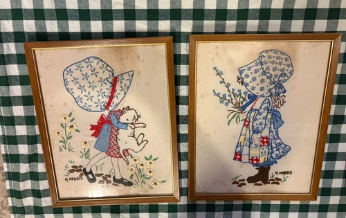 Hollie Hobbie Framed Cross Stitch