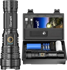 Goreit Flashlights LED High Lumens Rechargeable, 2000 Lumens XHP70.2 Super Brigh