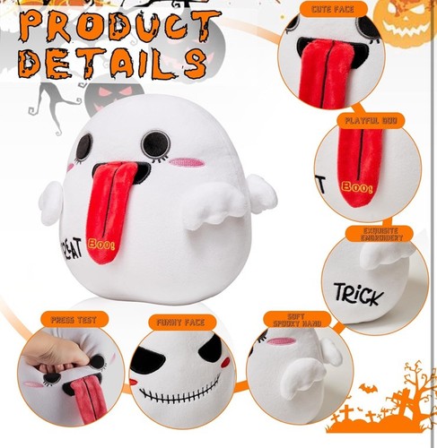 Halloween Stofftier Geist Plüsch, Trick or Treat Halloween Spielzeug Geschenke 9,4 Inc - Bild 3 von 3