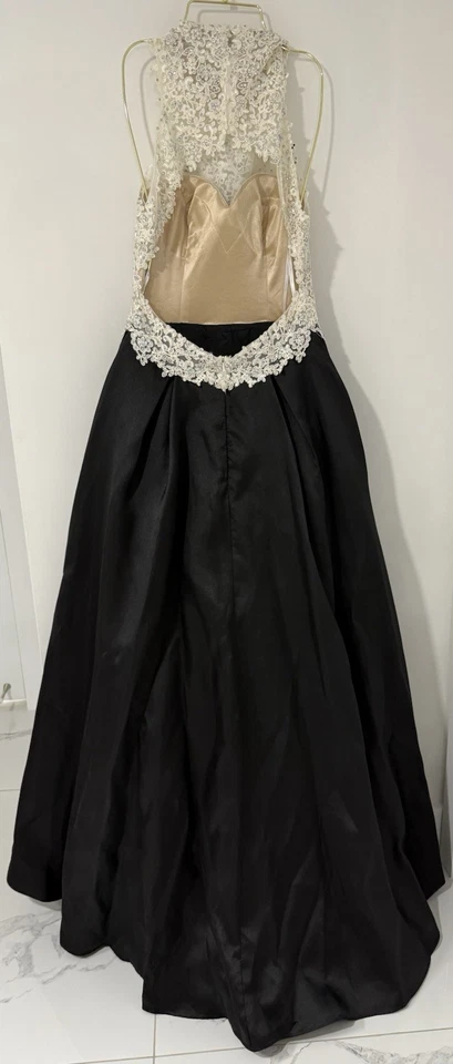 Camille La Vie черный и бежевый/вышивка официальный ночное платье размер 8 - Изображение 3 из 4