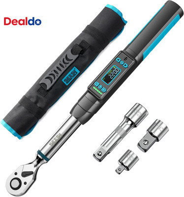3/8'' Digital Torque Wrench, ±2% Accuracy, 0 220 N·M/0 162 Ft-Lbs, LCD Display, R