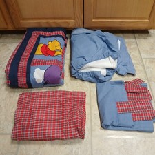 4 PC Vintage Winnie The Pooh Crib Bedding Set Comforter, Sheet