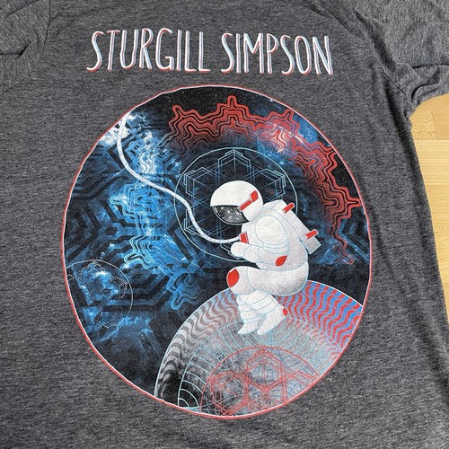 Camisa gráfica de astronauta Sturgill Simpson para hombre gris jaspeado mediana siguiente nivel - Imagen 5 de 7