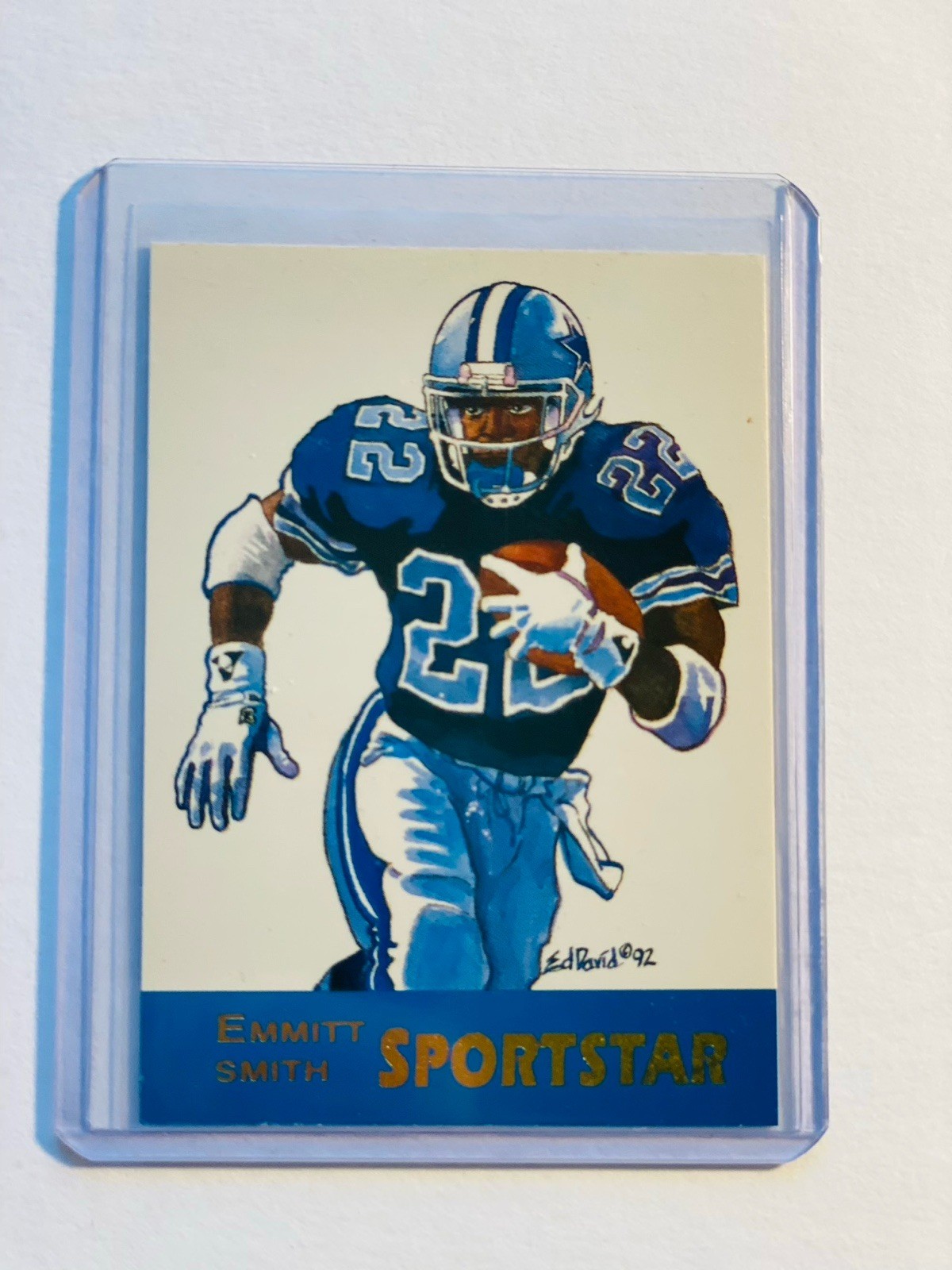 1992 Sportstars Emmitt Smith #4 Dallas Cowboys HOF
