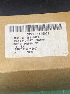 #ad Military Aircraft Pressure Switch PN 5930 01 154 5979 SPM7L2 09 V 3003 $100.00