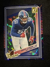 2025 Panini Donruss ABDUL CARTER The Rookies Blue Refractor - NEW YORK GIANTS RC