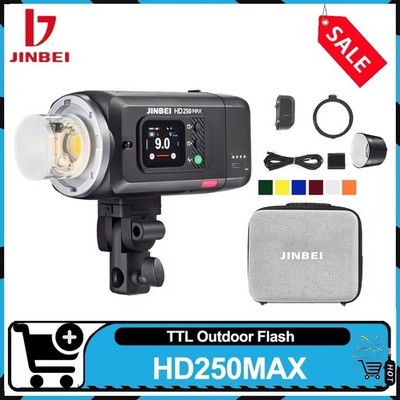 JINBEI HD250MAX 220WS HSS TTL Outdoor Touch Screen Camera Flash light Speedlite